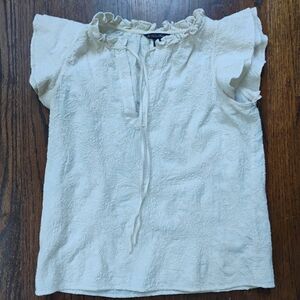 Brooks Brothers Cream Embroidered Blouse